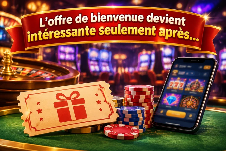 L’offre de bienvenue devient intéressante seulement après lecture des règles