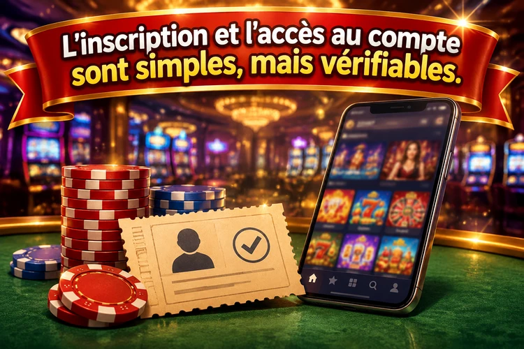 L'inscription et l'accès au compte sont simples, mais vérifiables